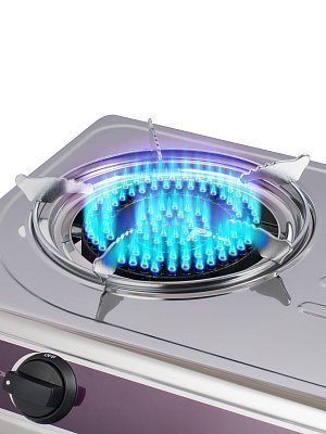 Газовая плита настольная 4x2 кВт GetHof, двухконфорочная GT-4P2K (пропан)