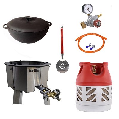 Казан 8 л Ситон + газовая печь 20 кВт + композитный баллон