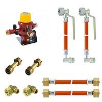 Газобаллонная система на шлангах с автоматическим переключателем, 4 баллона СНГ и KLF, 50 мбар