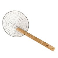 Шумовка-паук для вок (Wok) GetHof HandMade S201 нержавейка с бамбуковой ручкой 200 мм