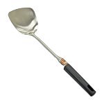 Лопатка кулинарная для вок (Wok) GetHof Elite Black S304 бакелитовая ручка 100x380 мм