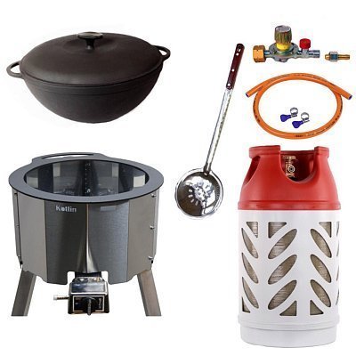 Казан 17 л Ситон + газовая печь (пропан) 25 кВт + композитный баллон