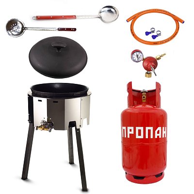 Казан 22 л Ситон + газовая двухконтурная печь 25 кВт + металлический баллон