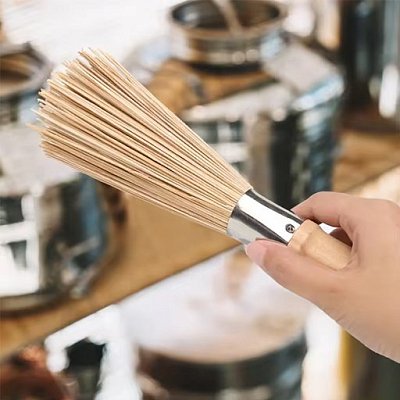 Щетка для вок, казана и саджа, 25 см GetHof, из бамбука