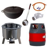 Казан 17 л Ситон + газовая печь (пропан) 10 кВт + композитный баллон