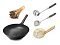 Сковорода вок (Wok) подготовленная круглое дно 34 см + аксессуары с бакелитовыми ручками