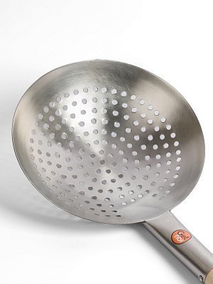 Шумовка для вок 24 см GetHof Premium, деревянная ручка