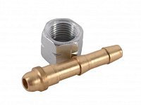 Штуцер с гайкой GetHof на газовый шланг 9-12 мм резьба 3/8