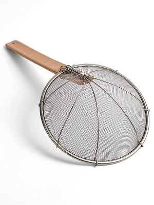 Шумовка для вок паук, 255 мм GetHof, бамбуковая ручка