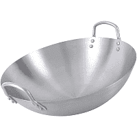 Вок сковорода 50 см GetHof, из нержавейки, двуручный