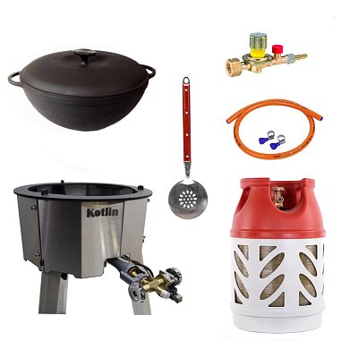 Казан 8 л Ситон + газовая печь 20 кВт + композитный баллон