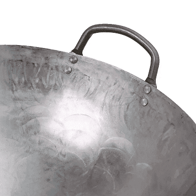 Вок сковорода 36 см GetHof, стальной, кованый, с дужкой