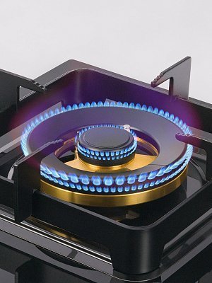 Газовая плита настольная/врезная 6.5х2 кВт GetHof, с WOK-конфоркой (пропан)