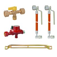 Газобаллонная система на шлангах с ручным переключателем, 2 баллона СНГ и KLF, 50 мбар