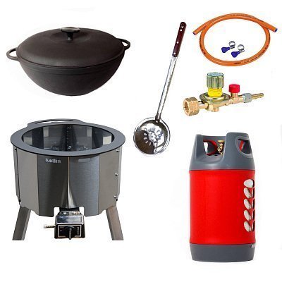 Казан 12 л Ситон + газовая печь 25 кВт + композитный баллон