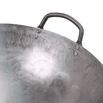 Вок сковорода 38 см GetHof Light, стальной, кованый, с дужкой