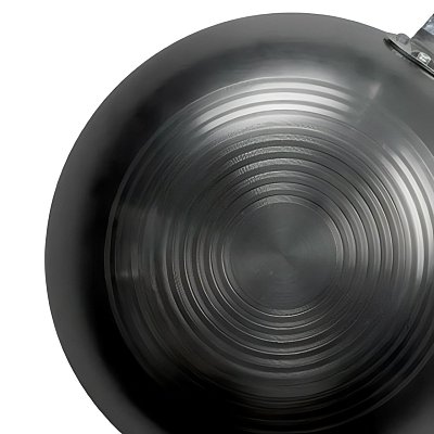 Вок сковорода 32 см GetHof Lux, стальной, с плоским дном