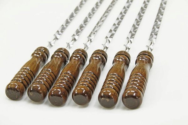 Шампур "ЛЮЛЯ" с деревянной ручкой Ш6-Люля