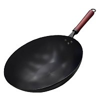 Вок сковорода 30 см GetHof Lux, стальной