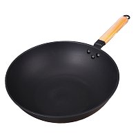 Вок сковорода 32 см GetHof Pro Wok, стальной, с плоским дном (уценка)