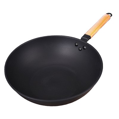 Вок сковорода 32 см GetHof Pro Wok, стальной, с плоским дном (уценка)