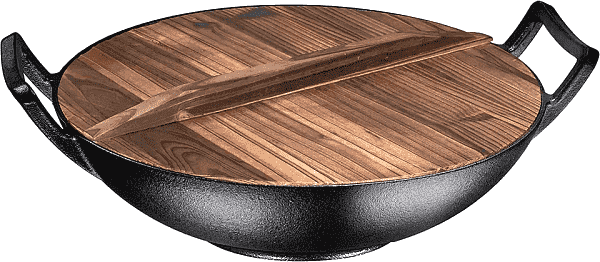 Крышка 360 мм для казана, вок, GetHof деревянная