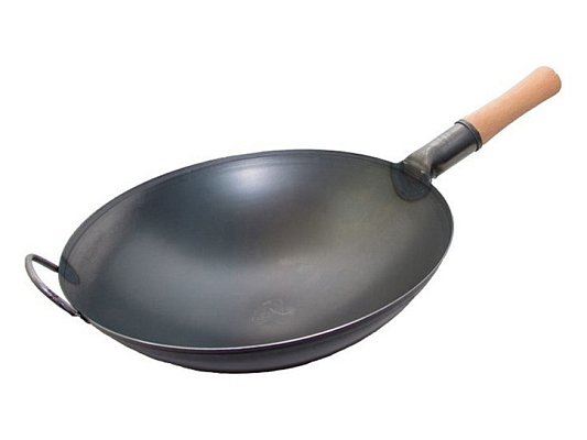 Вок сковорода 36 см GetHof Pro Wok, стальной, с дужкой