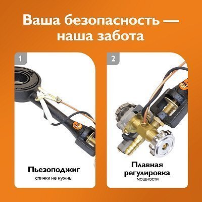 Газовая горелка для казана и вок, 20 кВт, GetHof CGS-20R1 (пропан)