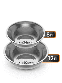 Набор мисок из нержавеющей стали 2 шт GetHof