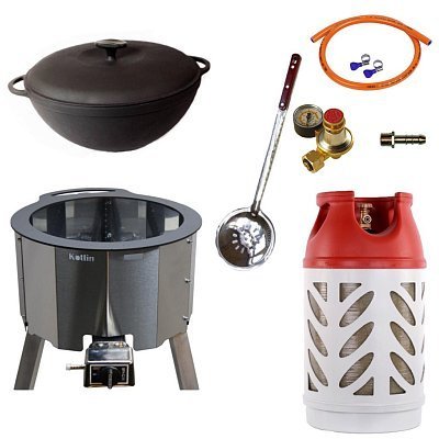 Казан 17 л Ситон + газовая печь (пропан) 25 кВт + композитный баллон