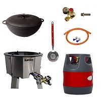 Казан 8 л Ситон + газовая печь 20 кВт + композитный баллон