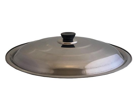 Крышка 340 мм для казана, саджа, вок, GetHof из нержавейки