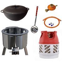 Казан 12 л Ситон + газовая печь 10 кВт + композитный баллон