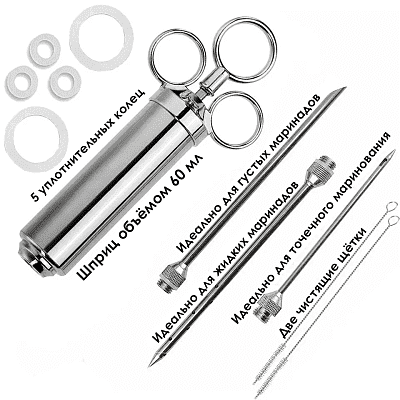 Шприц кулинарный для маринадов GetHof