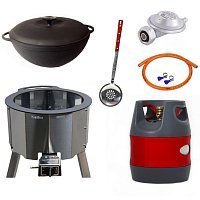 Казан 12 л Ситон + газовая печь 10 кВт + композитный баллон