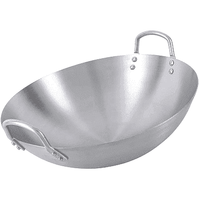 Вок сковорода 30 см GetHof, из нержавейки, двуручный