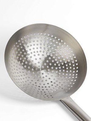 Шумовка для вок 30 см GetHof Premium, нержавеющая ручка