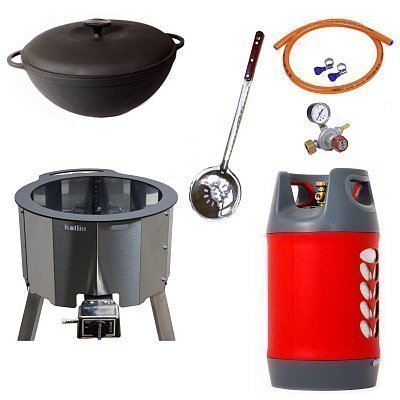 Казан 17 л Ситон + газовая печь (пропан) 25 кВт + композитный баллон