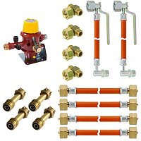 Газобаллонная система на шлангах с автоматическим переключателем, 6 баллонов СНГ и KLF, 50 мбар