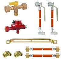 Газобаллонная система на шлангах с ручным переключателем, 4 баллона СНГ, 50 мбар