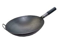 Сковорода-вок (Wok) стальная GetHof BlackBakelit с дужкой 36 см
