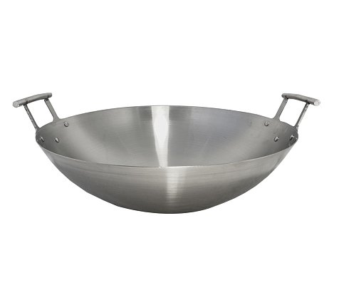 Сковорода-вок (Wok) GetHof из нержавеющей стали S201 Premium двуручный 47 см