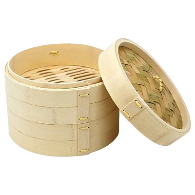 Бамбуковая пароварка 27 см GetHof (2 уровня + крышка) BP-270