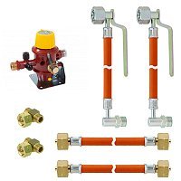 Газобаллонная система на шлангах с автоматическим переключателем, 4 баллона СНГ, 50 мбар