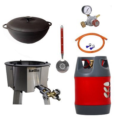 Казан 8 л Ситон + газовая печь 20 кВт + композитный баллон